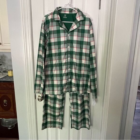 NWT CARTERS ADULT LARGE PLAID PAJAMAS - Picture 2 of 14